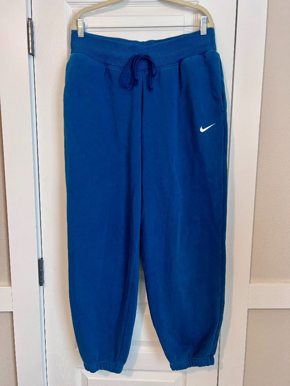 Nike Sportswear Phoenix Fleece High-Waisted Oversized Sweatpants - Royal Blue L